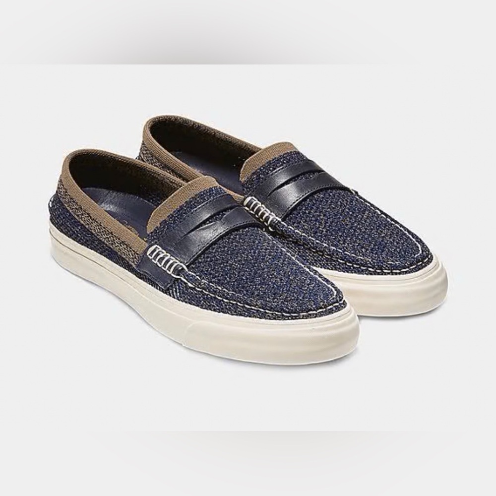 Cole Haan pinch Maine Penny Loafers Blue Tan Size: 8